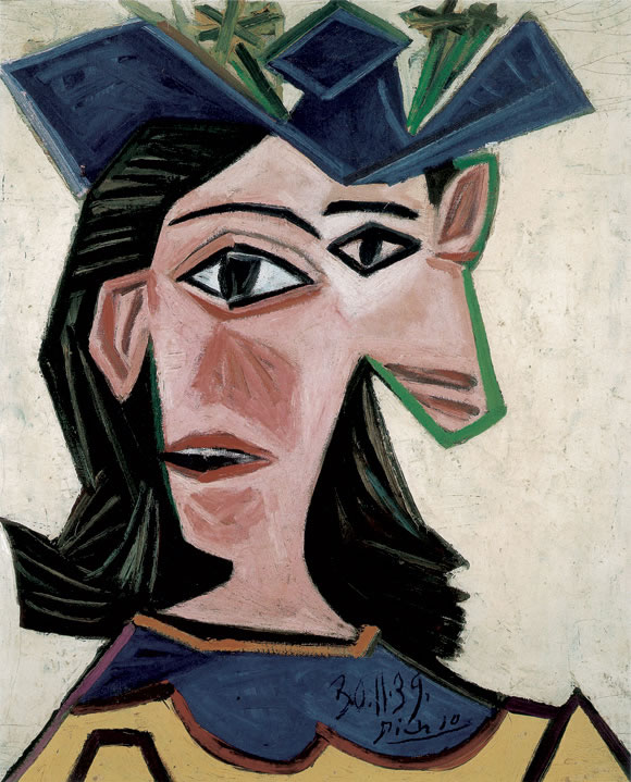 Picasso Bust of Woman with Hat. Dora 1939